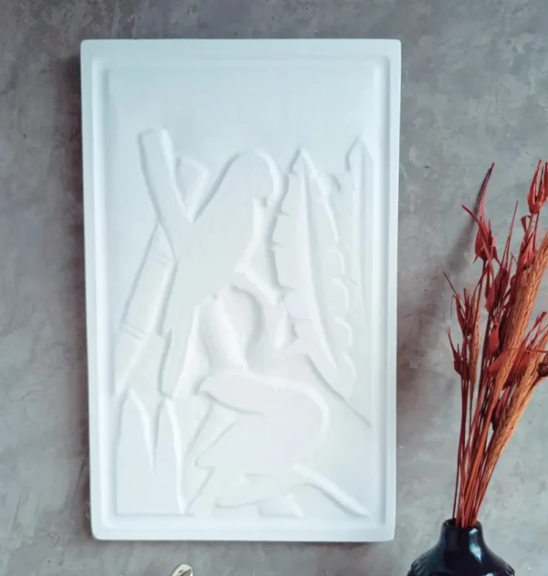 Tucano e Arara de Gesso em Alto relevo para Pintura