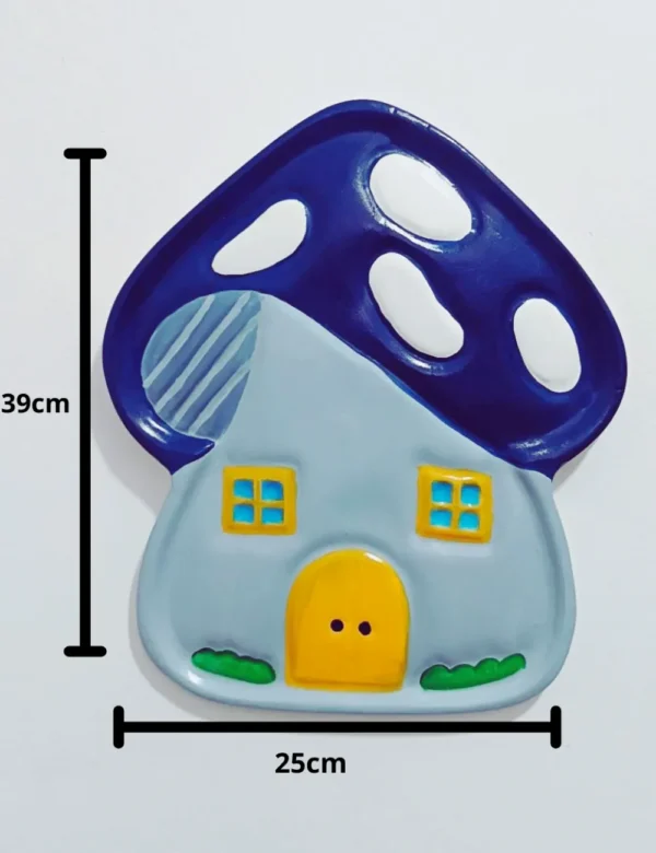 Casa do Cogumelo de Gesso Pintada à Mão – Um Toque de Magia e Cor para Sua Decoração! - Imagem 3