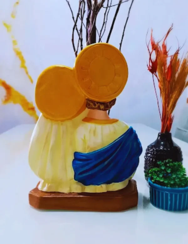 Imagem Sagrada Família em Gesso  Pintada – 30x20 cm - Imagem 5