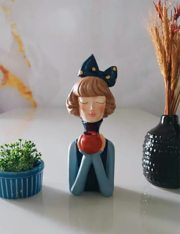 Estatueta "Lilly com Maçã de Gesso" – Encanto e Delicadeza na Sua Decoração - Imagem 8