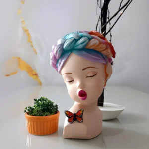 Busto Menina Linda Butterfly 25cm Para Decoração Sofisticada