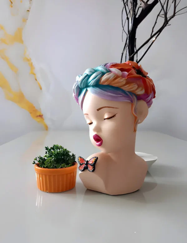 Busto Menina Linda Butterfly 25cm Para Decoração Sofisticada - Imagem 3