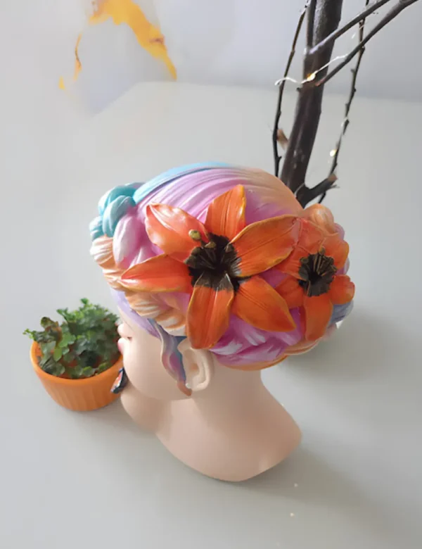 Busto Menina Linda Butterfly 25cm Para Decoração Sofisticada - Imagem 4